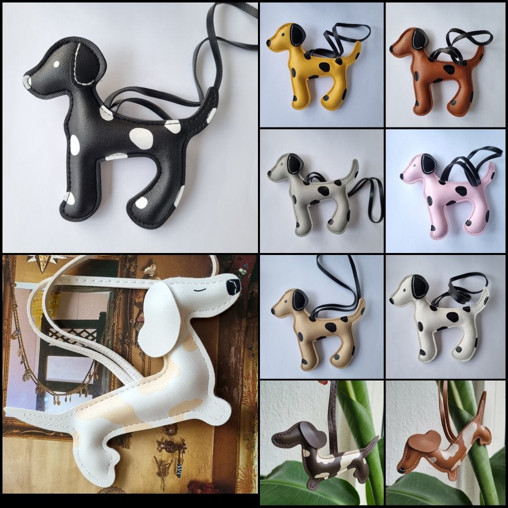 Tashanger dalmatier teckel hond hanger dog pendant bagcharm, Ophalen of Verzenden, Nieuw