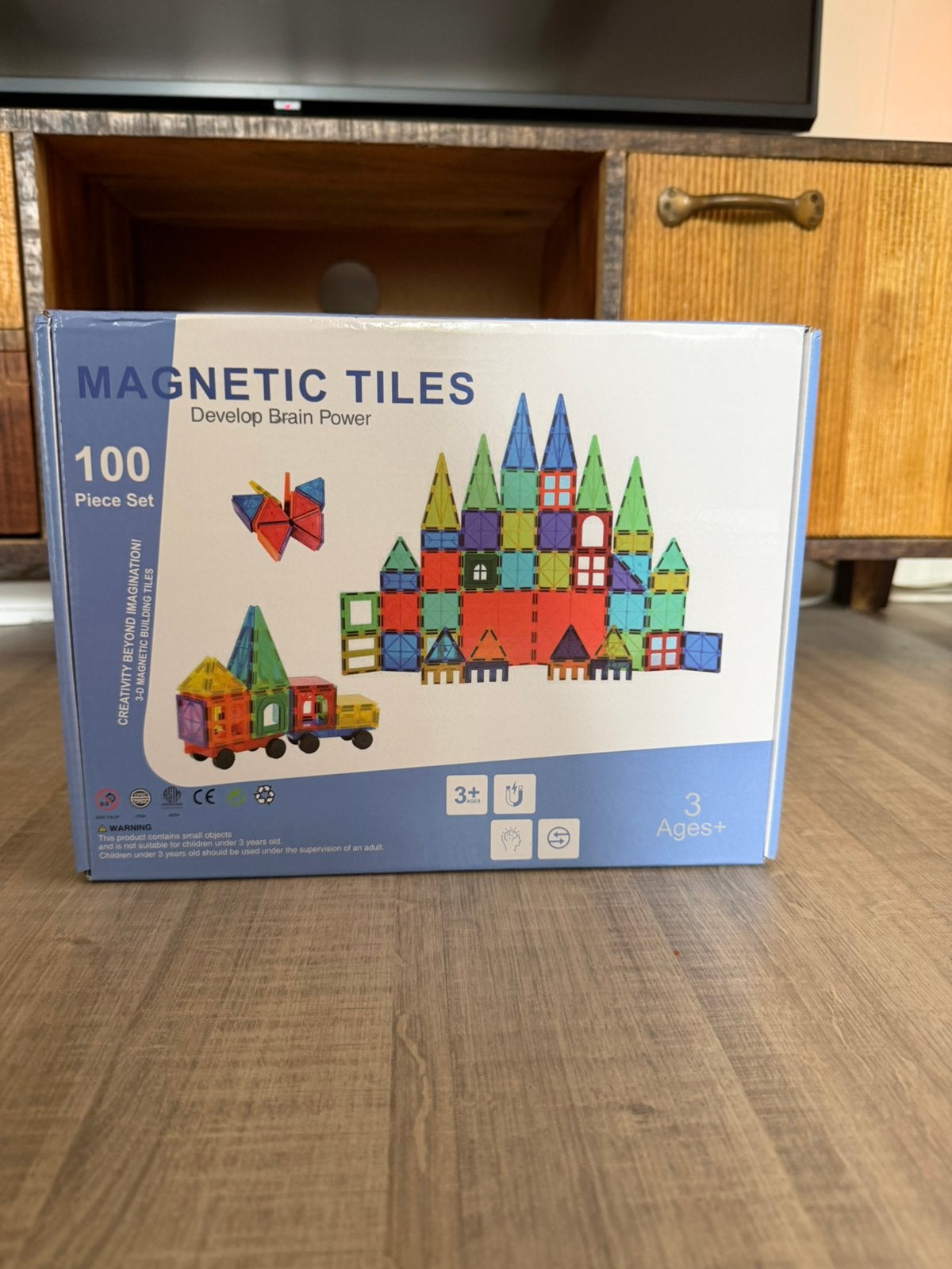 Magnetic Tiles 100 Stuks – Magnetische Bouwstenen Speelgoed, Ophalen of Verzenden, Nieuw, Overige merken