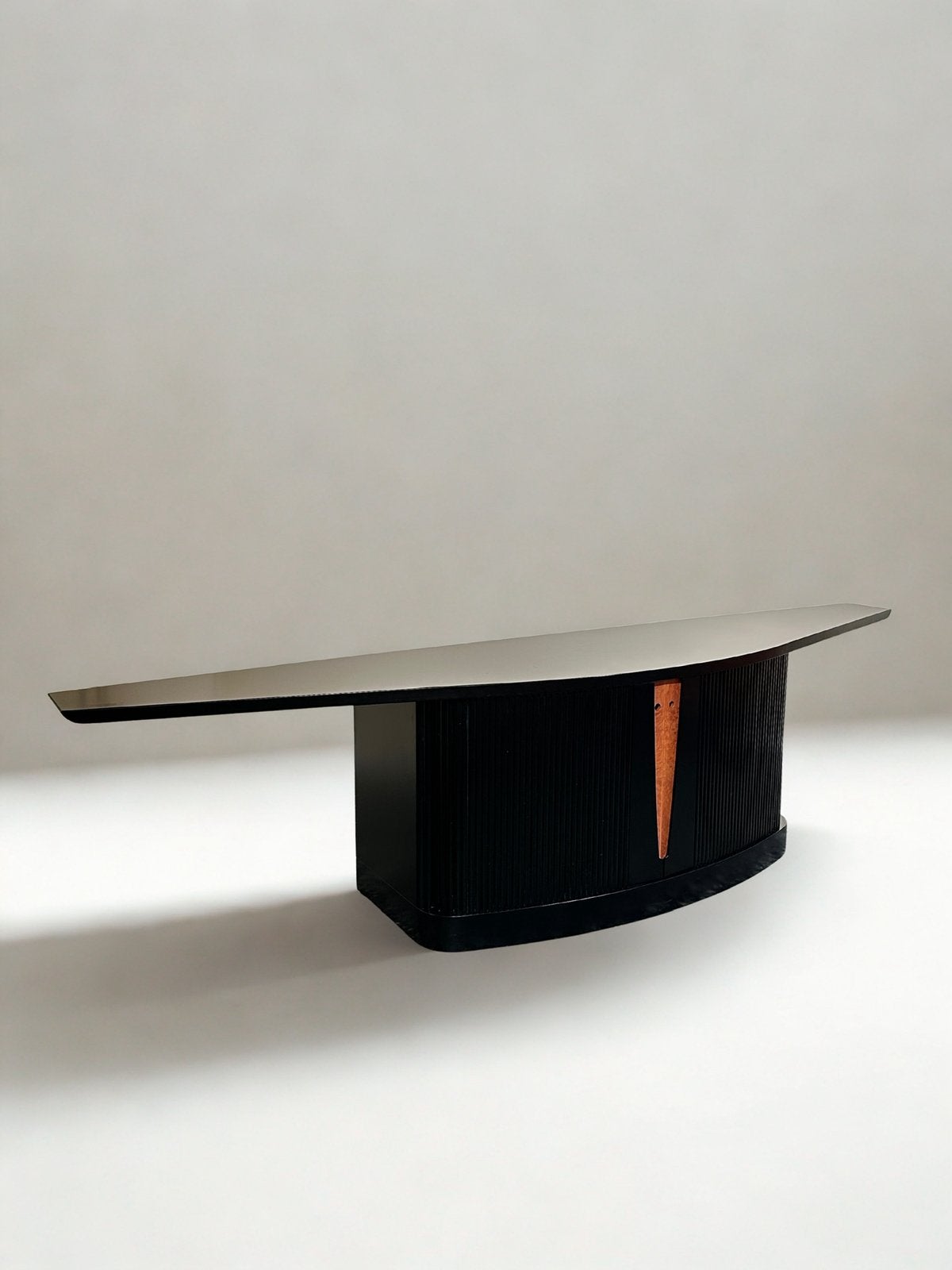 Vintage Minimalistisch Dressoir Retro Zwart Sideboard Modern, Ophalen of Verzenden, Zo goed als nieuw, 50 tot 75 cm, 50 tot 100 cm
