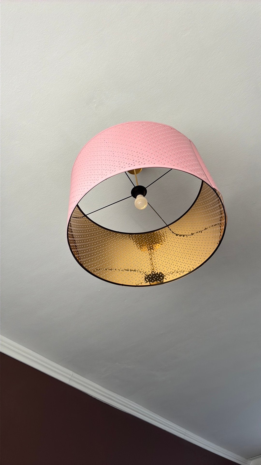 Nymo lampenkappen roze/goud, Ophalen, Zo goed als nieuw