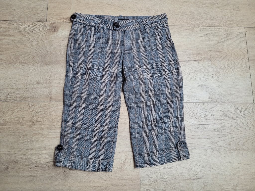 ZARA geruite halflange broek maat 34 ~ NH0119, Zara, Ophalen of Verzenden, Zo goed als nieuw, Driekwart