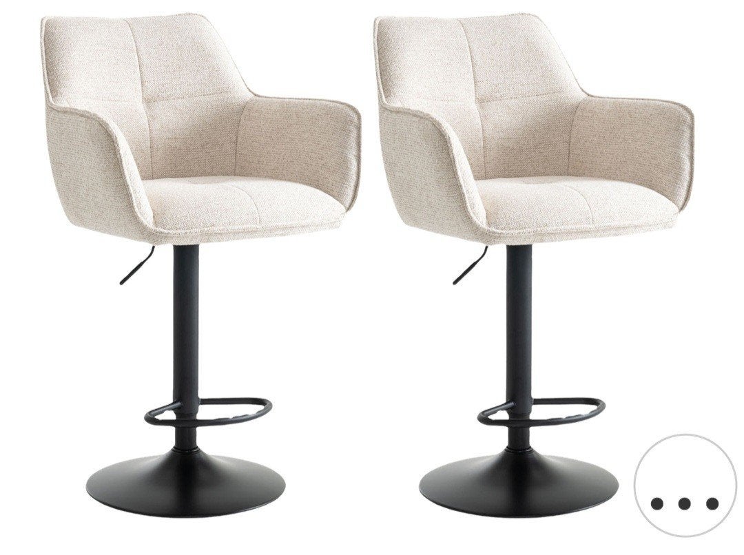 2x Criks design barstoel Charly beige, Ophalen, 60 tot 90 cm, Nieuw, 2 krukken