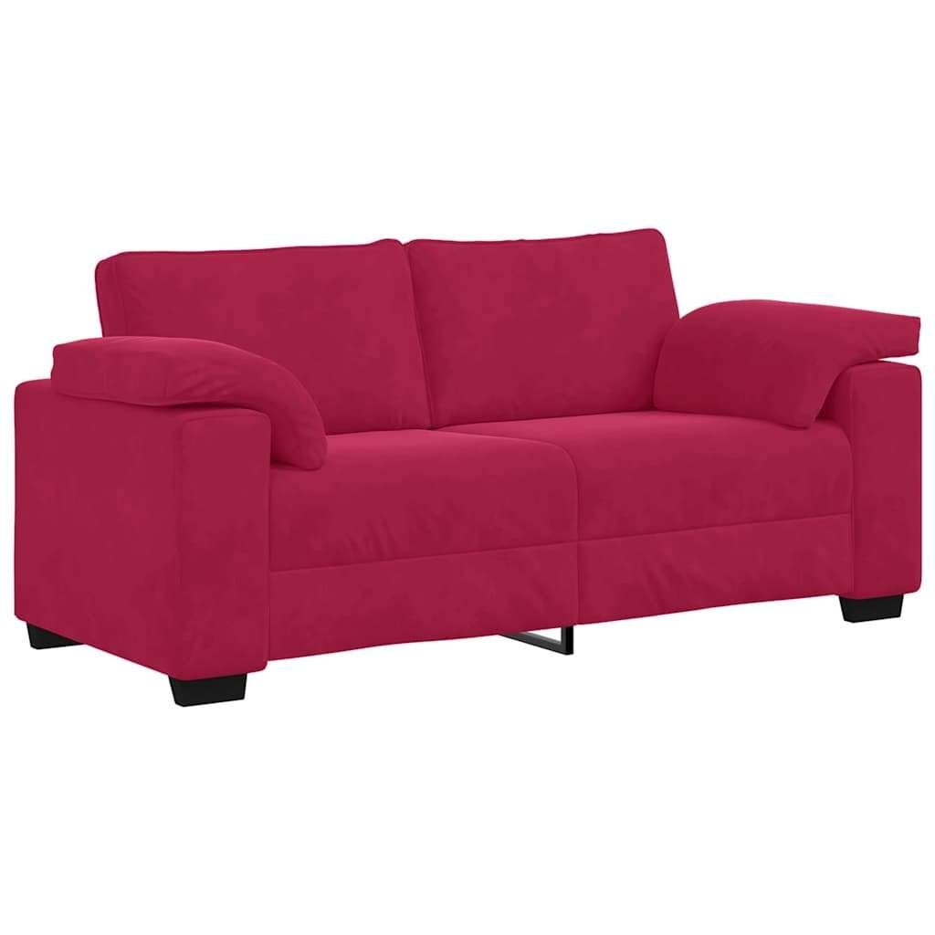 Loveseat sofa wijnrood fluweel, 2-zits, Huis en Inrichting, Nieuw, Ophalen of Verzenden, Info@interium.shop, Stof