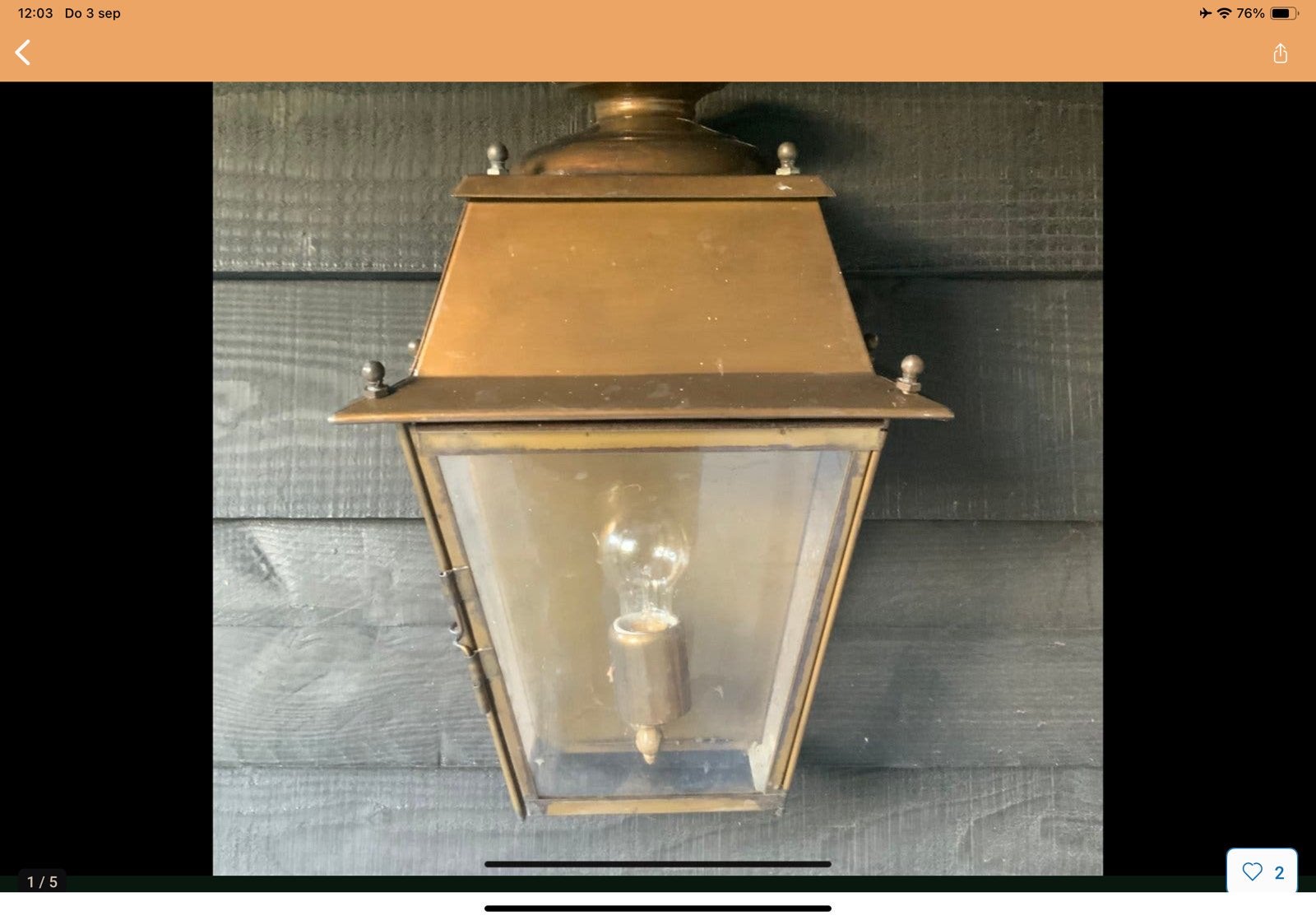 Lantaarn klassiek, Ophalen, Gebruikt, Staande lamp, Netvoeding