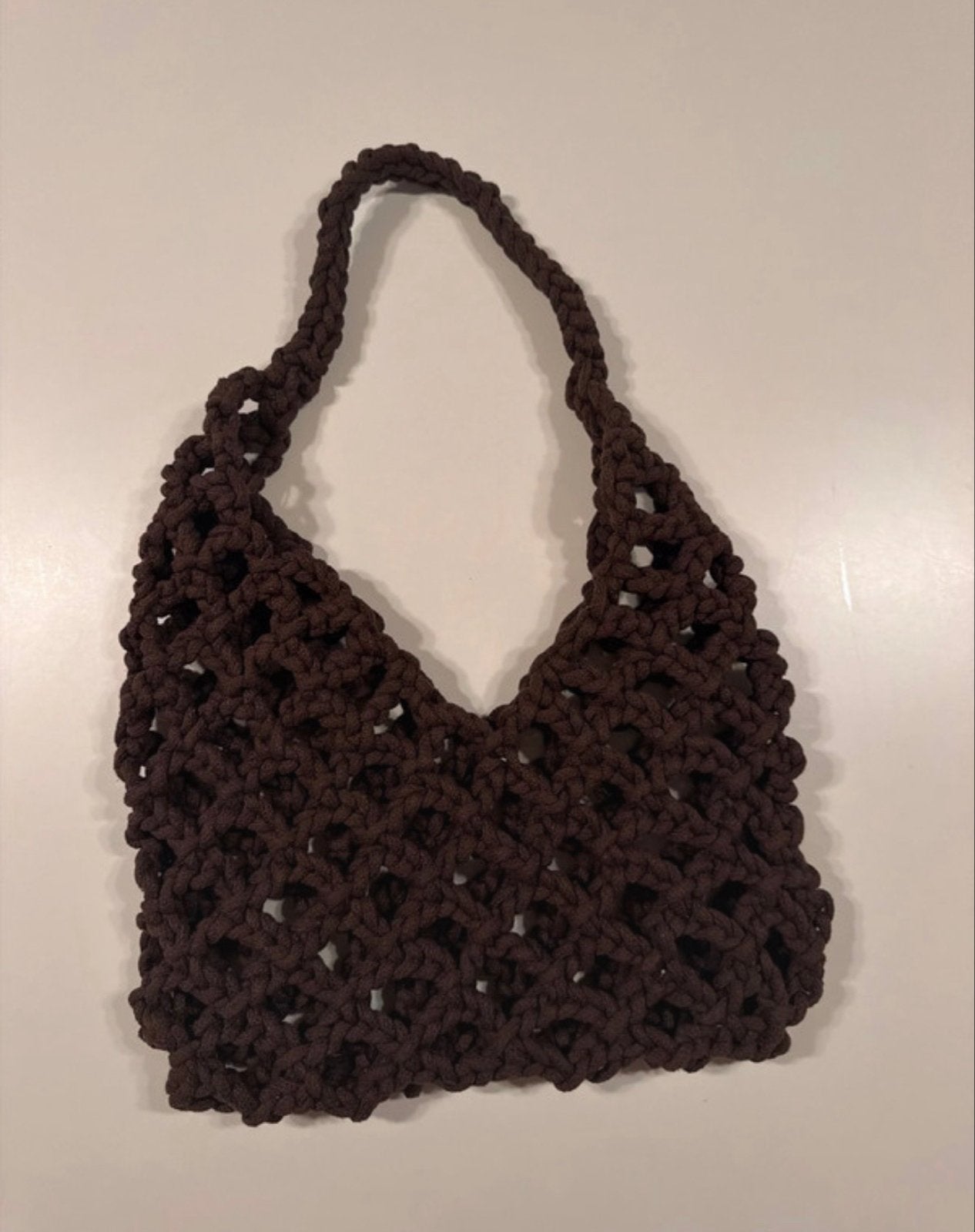 Handgemaakte bruine tas, Ophalen of Verzenden, Nieuw, Bruin, Handtas