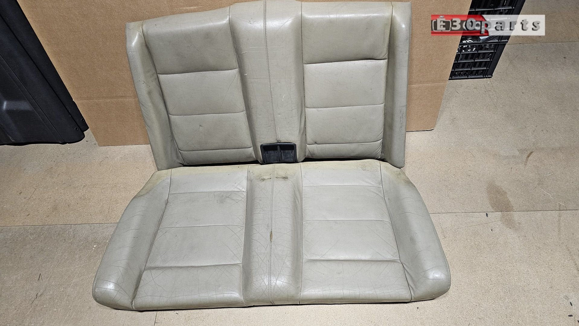 Achterbank set zitting rugleuning beige leer BMW 3 serie E30, Gebruikt, -, Ophalen of Verzenden, -