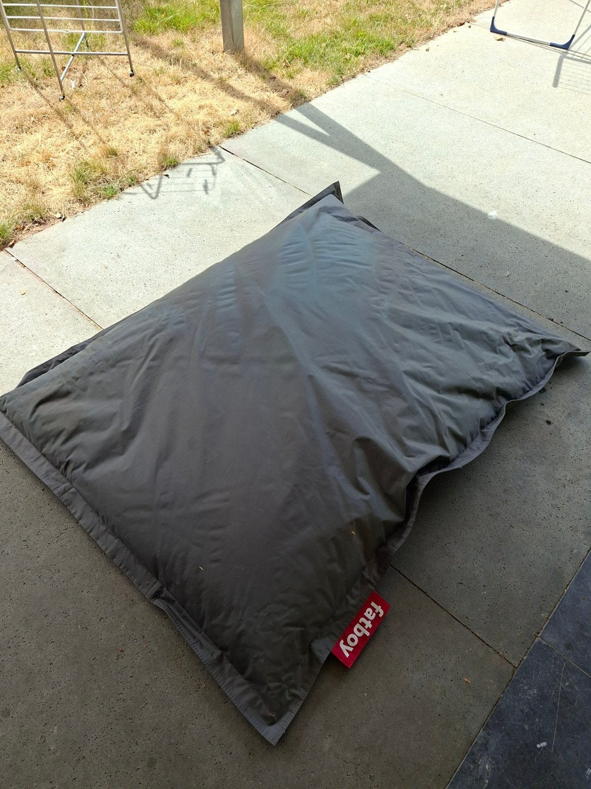 Fatboy zitzak grijs 130x170cm met kleine gebruikerssporen, Ophalen, Gebruikt, Grijs, Zitzak