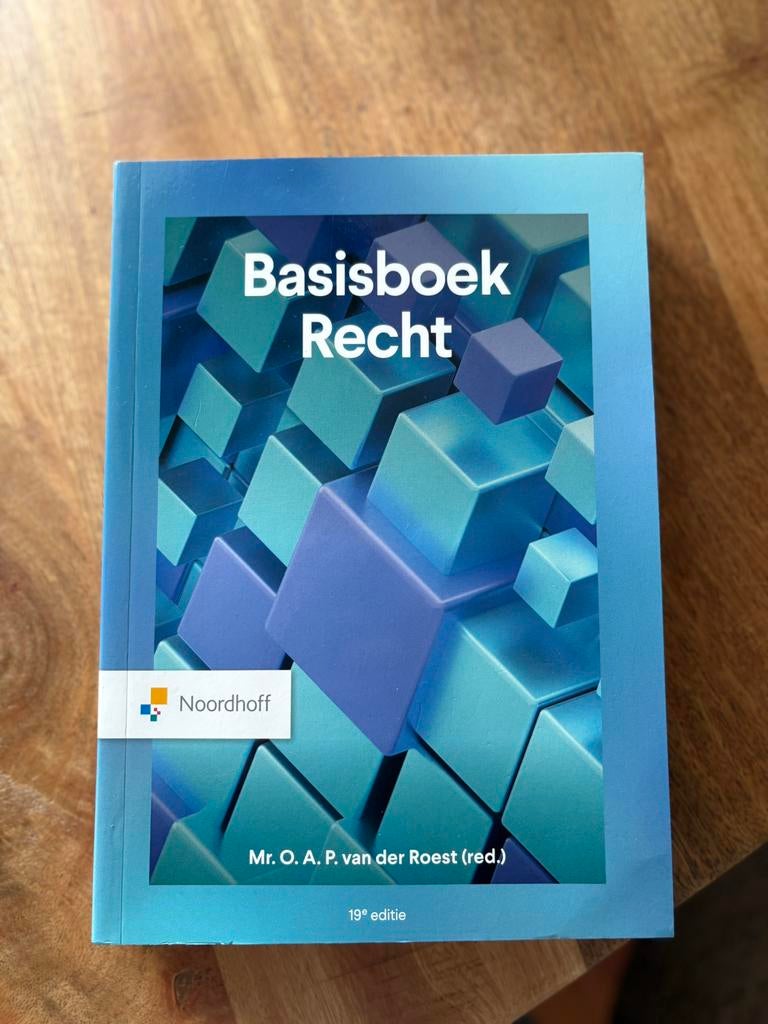 O. A. P. van der Roest - Basisboek Recht, O. A. P. van der Roest, Sociale wetenschap, Ophalen of Verzenden, Zo goed als nieuw