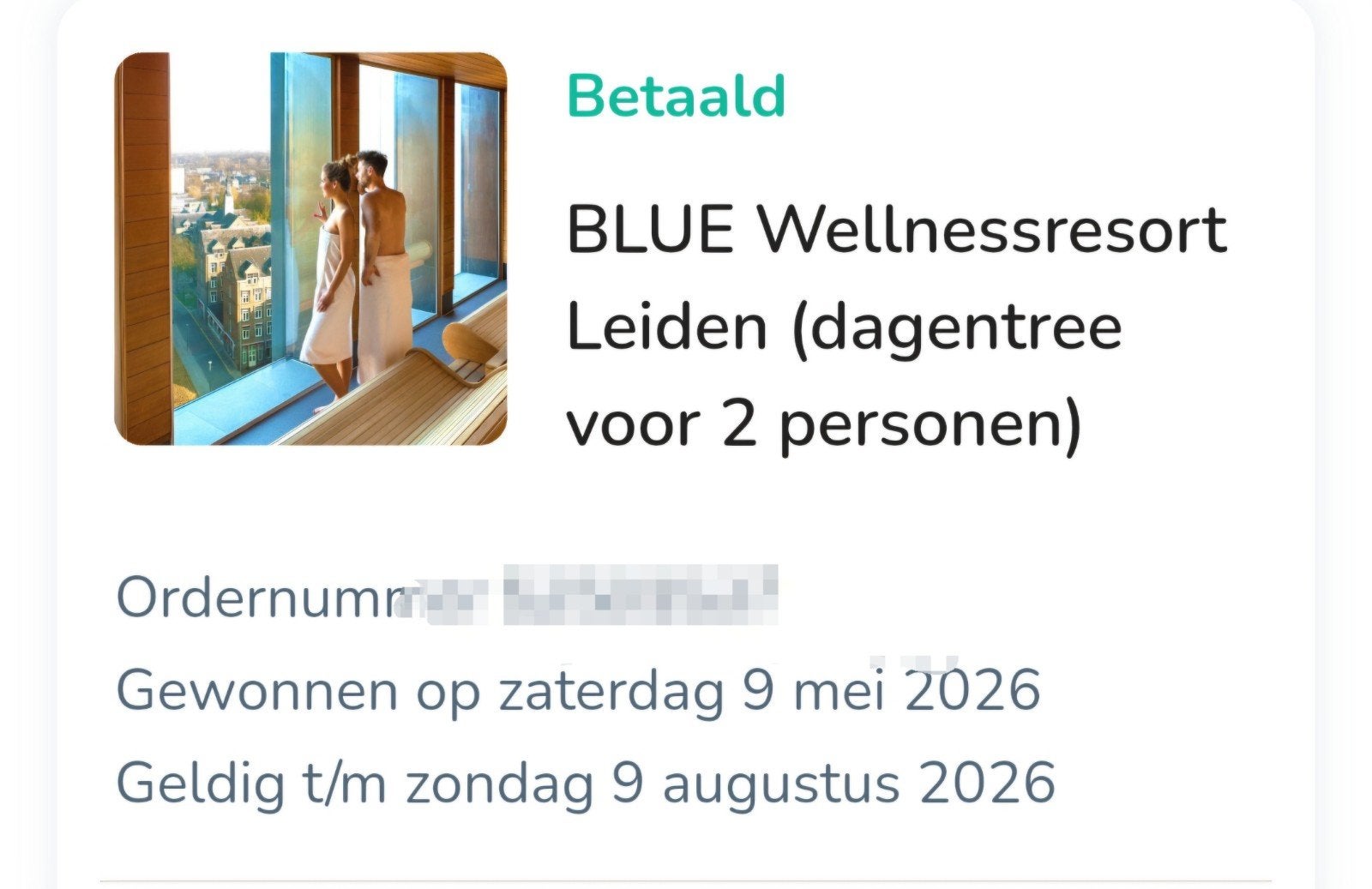 Blue wellness Leiden, Twee personen, Overige soorten, Spa of Sauna