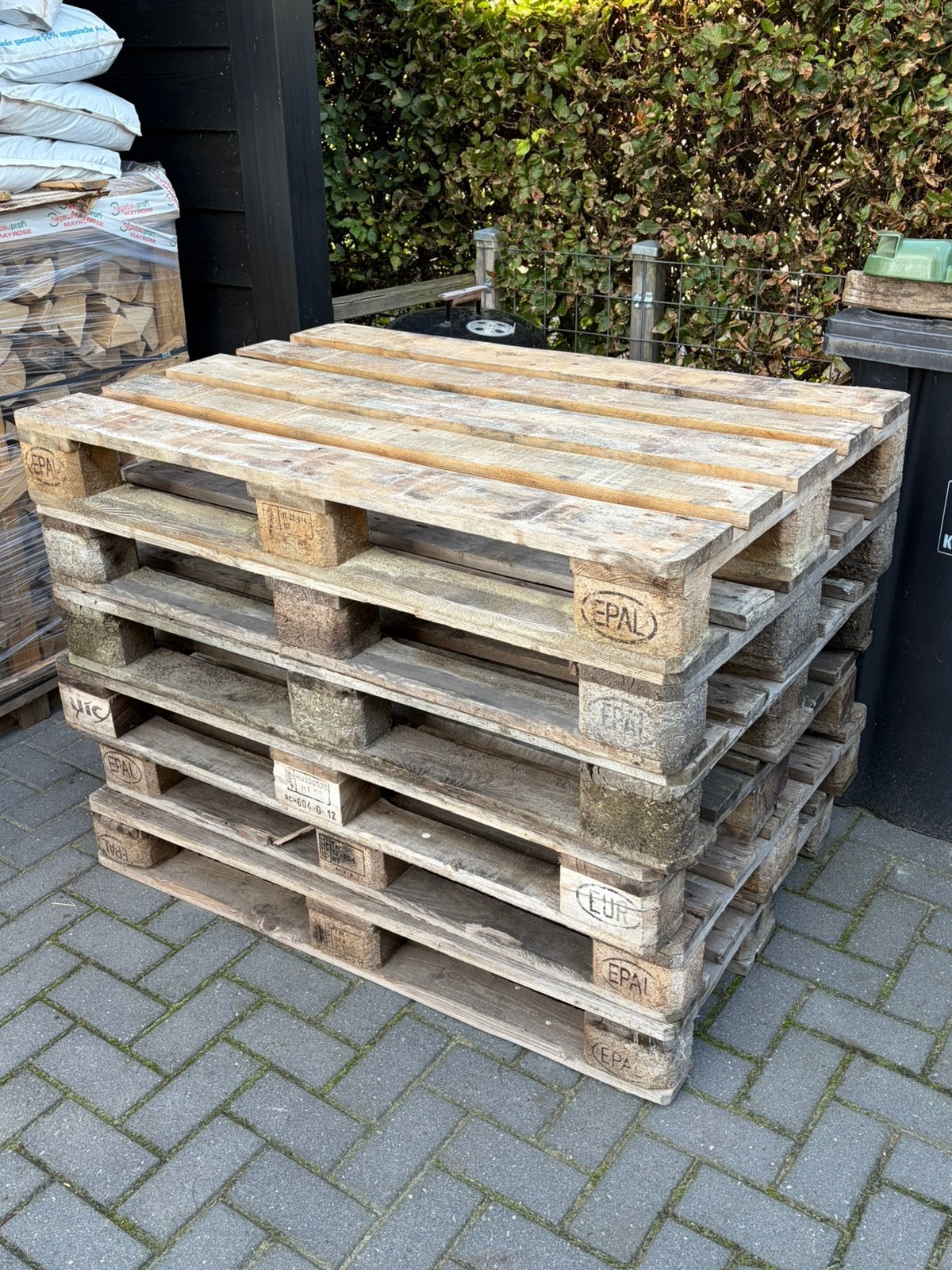 Euro pallets europallets 6 stuks, Ophalen of Verzenden, Zo goed als nieuw, Pallet, Minder dan 200 cm
