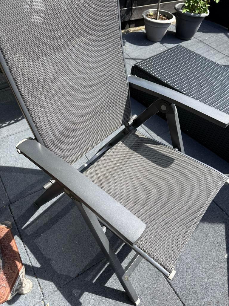 Kettler tuinstoel - verstelbaar en inklapbaar, Tuin en Terras, Tuinstoelen, Ophalen of Verzenden, Zo goed als nieuw, Aluminium