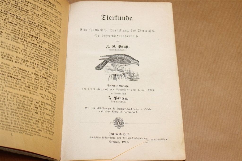 Tierkunde 1905 — Anatomie, Dierenrijk met Kleurenlitho\'s, Antiek en Kunst, Ophalen of Verzenden