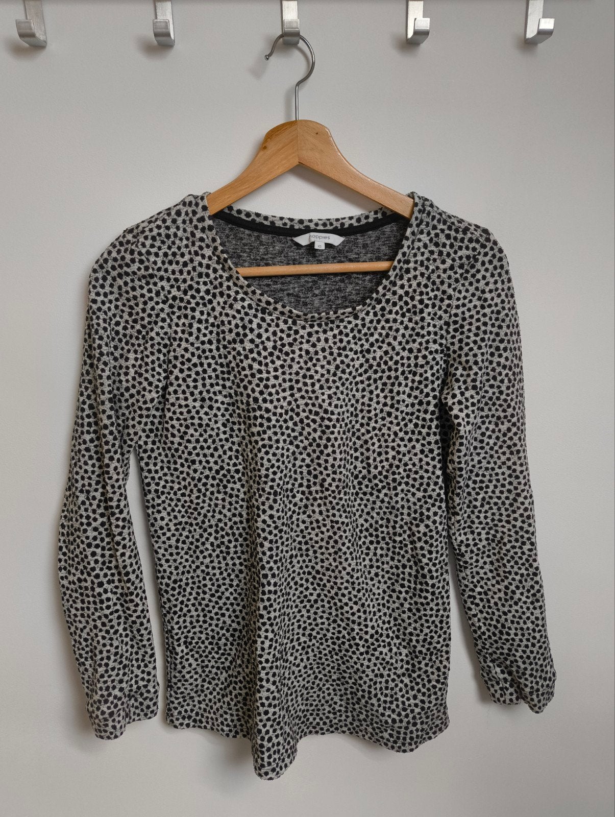 Poppies positie shirt XS - zwart/wit stippen, Ophalen, Gedragen, Maat 34 (XS) of kleiner, Shirt of Top