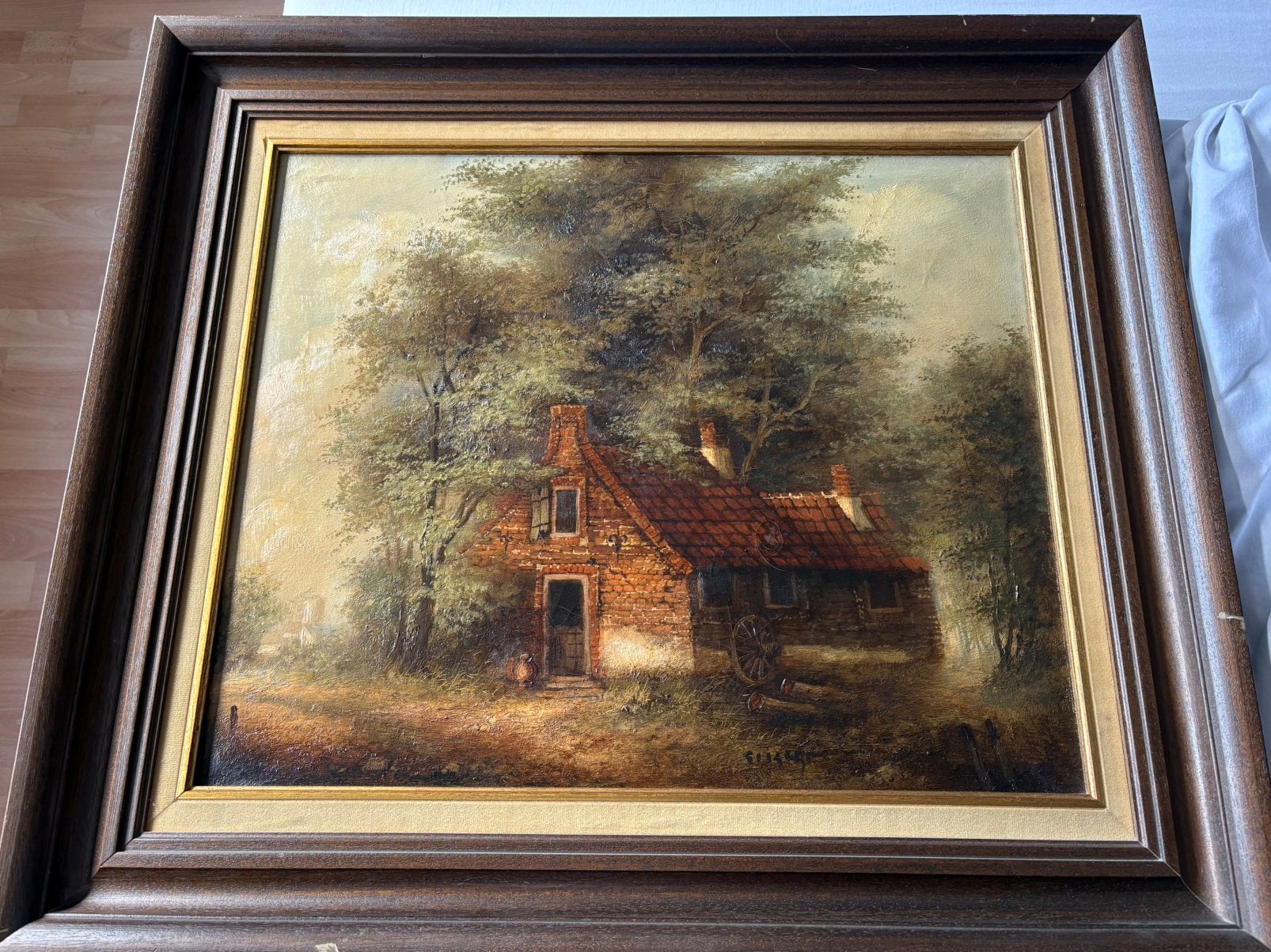 Schilderij, Doek, Realistisch, Ophalen of Verzenden, Handgeschilderd