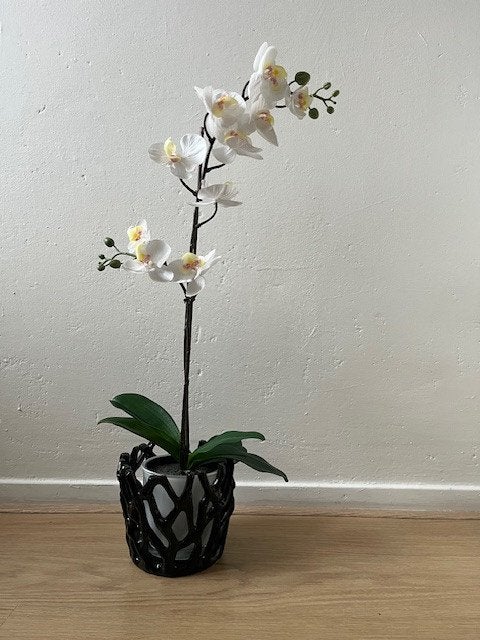 Home & you nieuwe kunstbloem orchidee in decoratieve pot, Verzenden, Kunstbloem, Nieuw, Kunststof