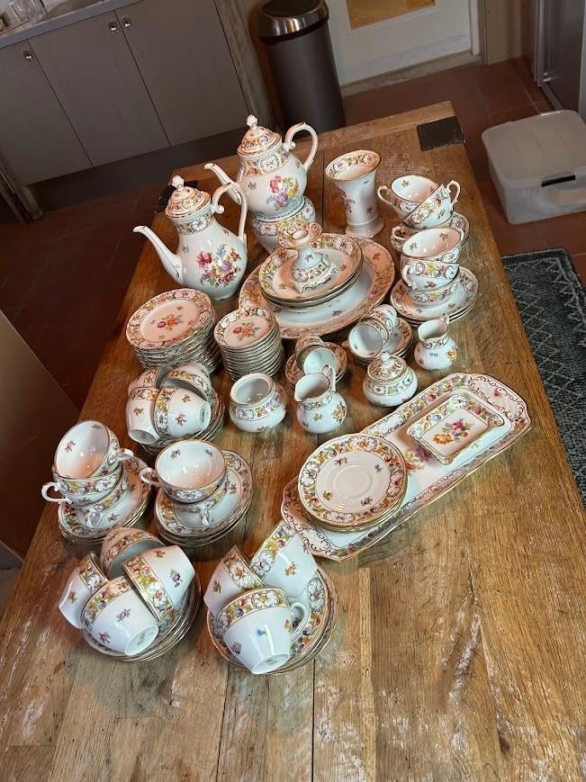 Schumann Arzberg Bavaria koffieservies Dresdner Flowers, Gebruikt, Overige typen, Ophalen of Verzenden, Overige stijlen