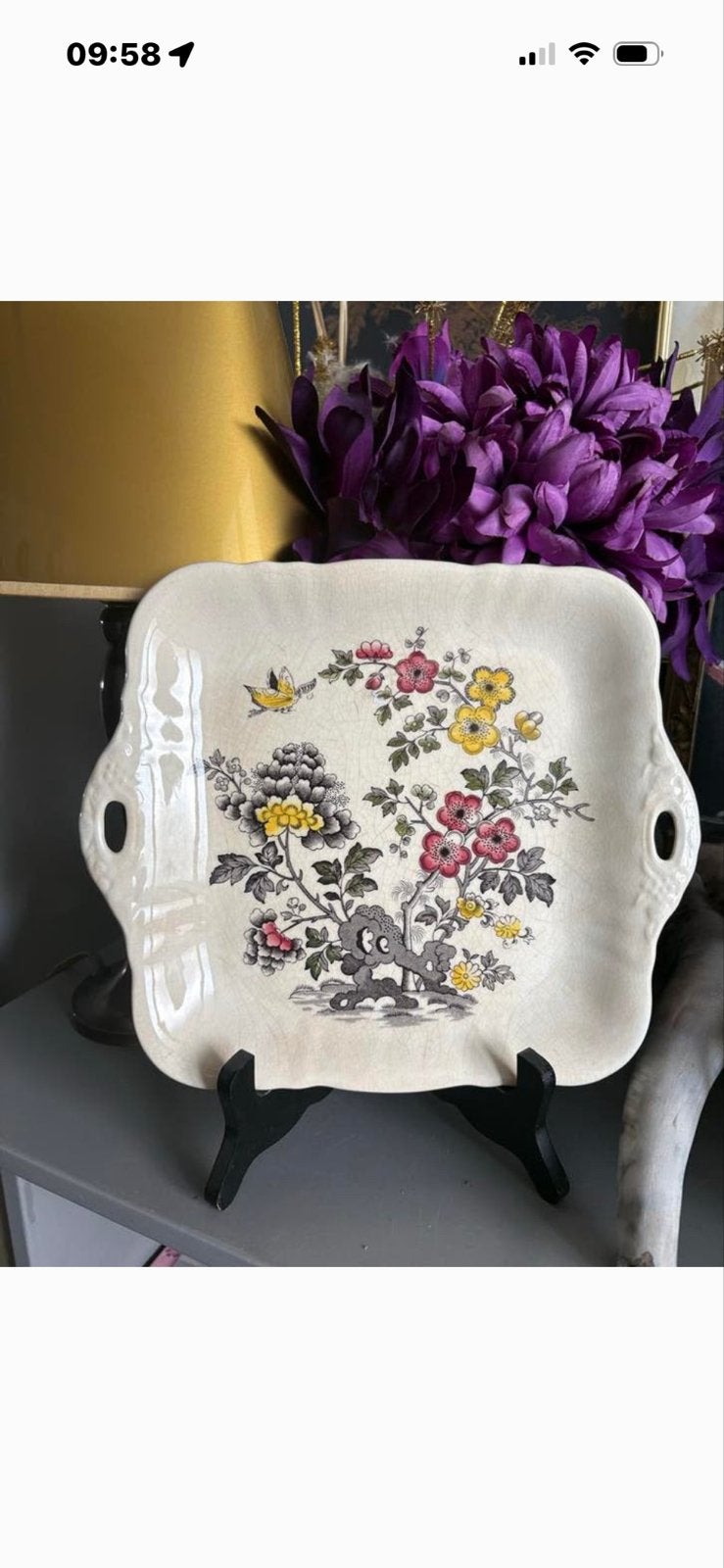 Vintage Mason's Patent  Ironstone" serveerschaal, Ophalen of Verzenden