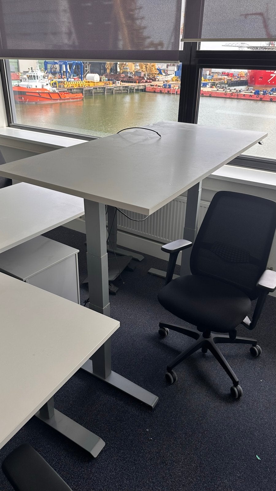 10x Set In hoogte verstelbaar zit-sta bureau met bureaustoel, Werkplek, Ophalen, Gebruikt, Bureau