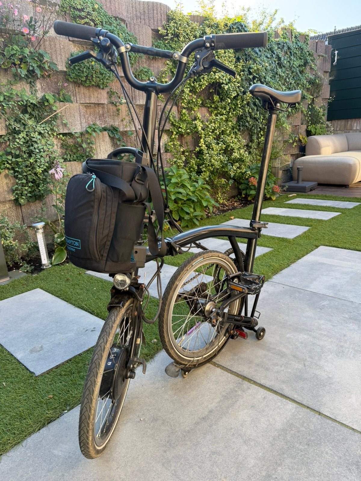 Brompton electric 6 speed c-line, Ophalen, Gebruikt, Brompton, Velgrem