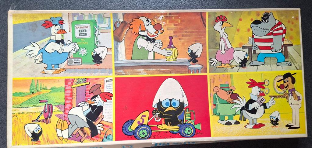 Multi puzzel Calimero (84 stukken) Vintage 1972, Ophalen of Verzenden, Gebruikt, Overige typen