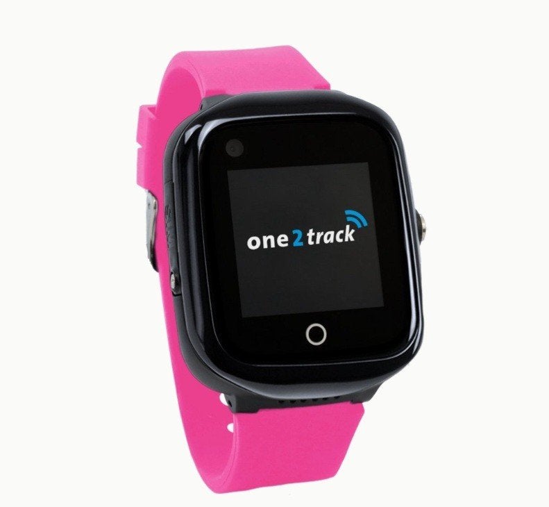 One2Track GPS Horloge Roze - Met Lader in Doos, Ophalen of Verzenden, Zo goed als nieuw, Roze, GPS