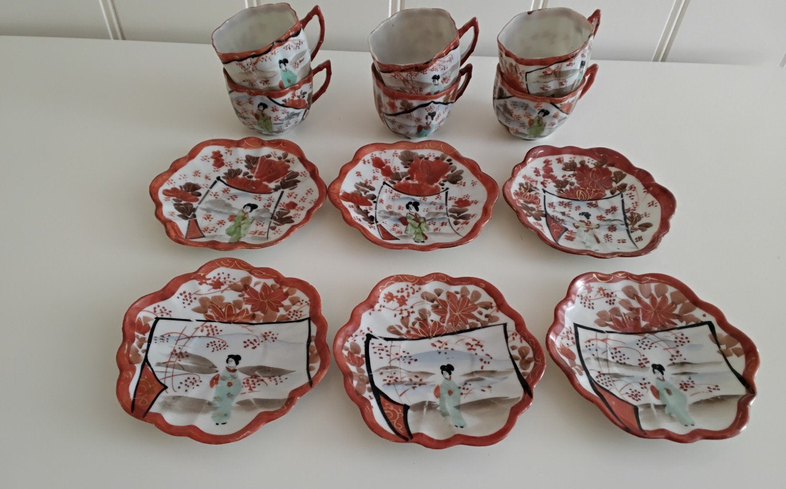 Antieke Japanse theekopjes 6 stuks., Ophalen of Verzenden