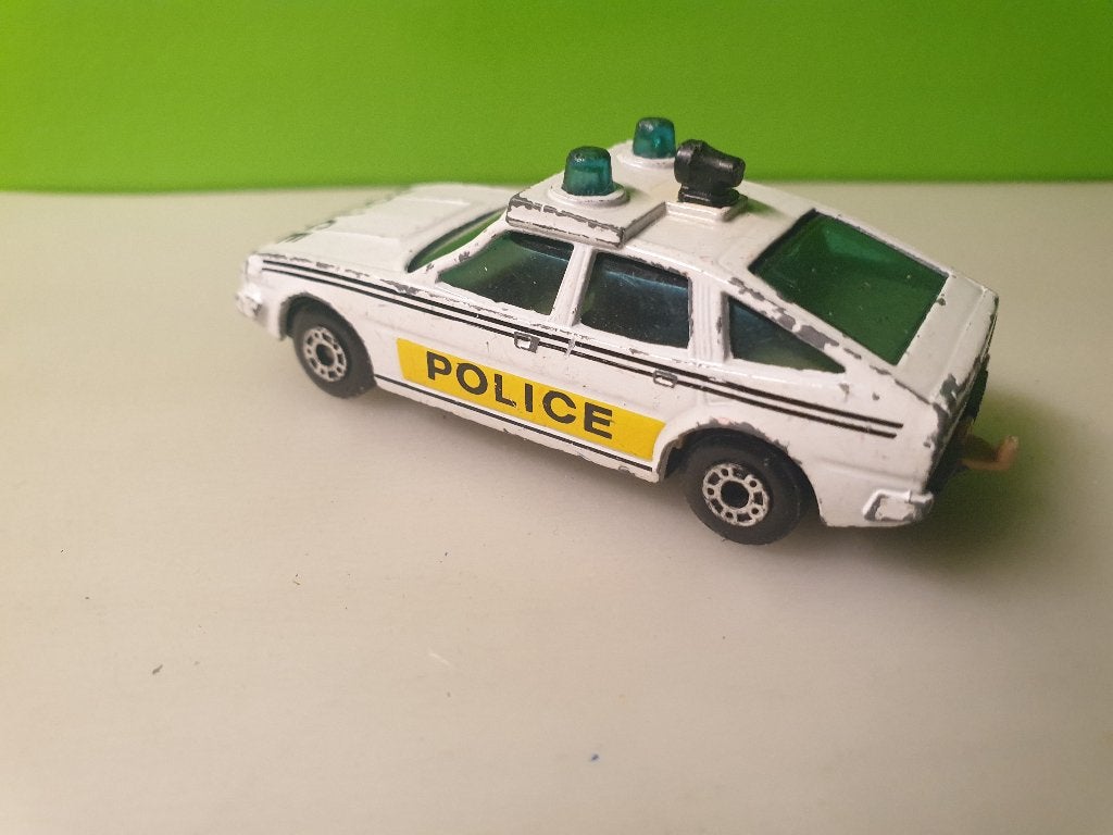 Matchbox 8 - Rover 3500 Police [wit] 1/60 #2, Ophalen of Verzenden, Gebruikt, Auto