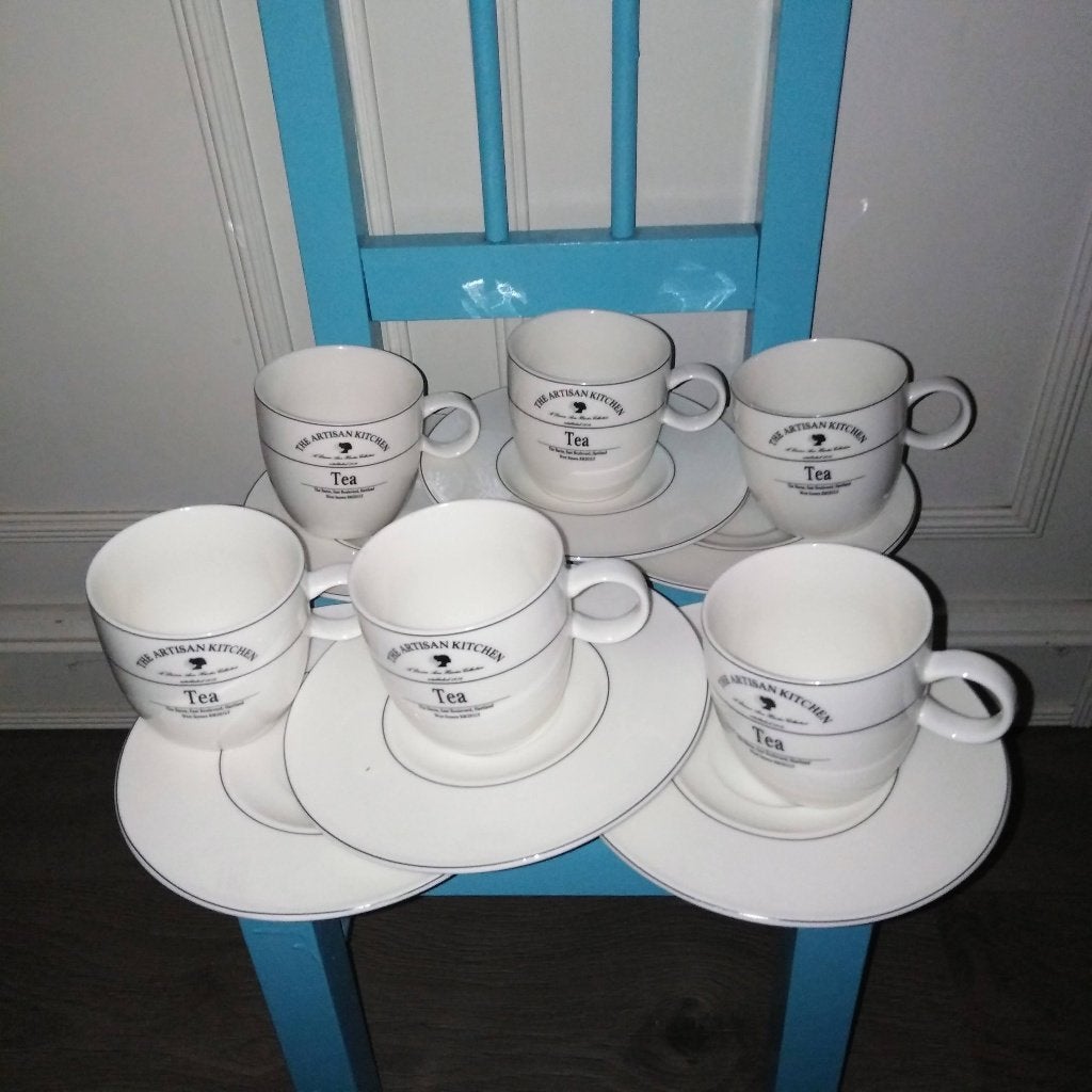 The Artisan Kitchen tea kop en schotels 6 stuks, Ophalen, Gebruikt, Overige merken, Overige stijlen