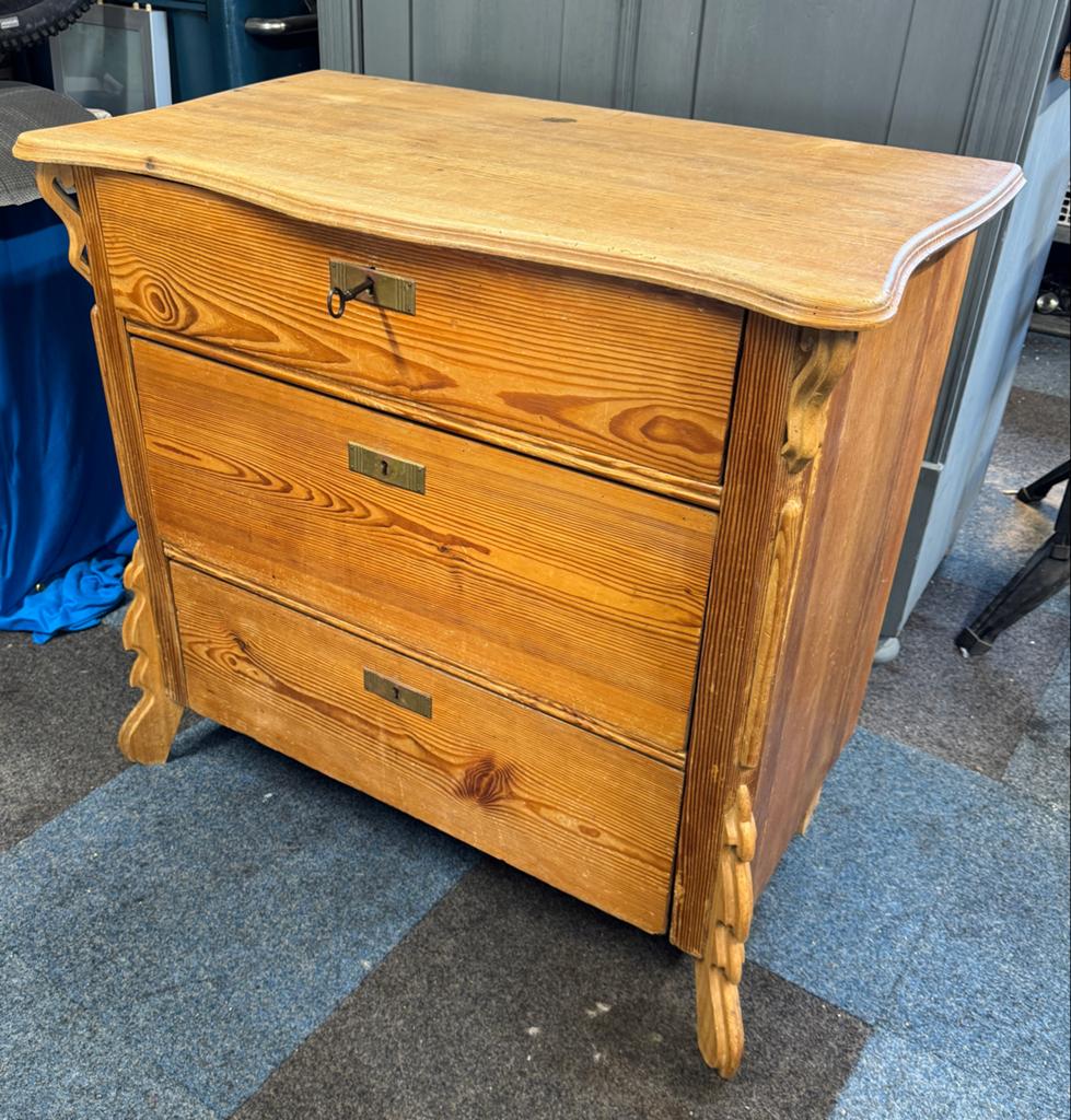 Brocant Grenen Ladenkastje - Vintage Commode, Ophalen