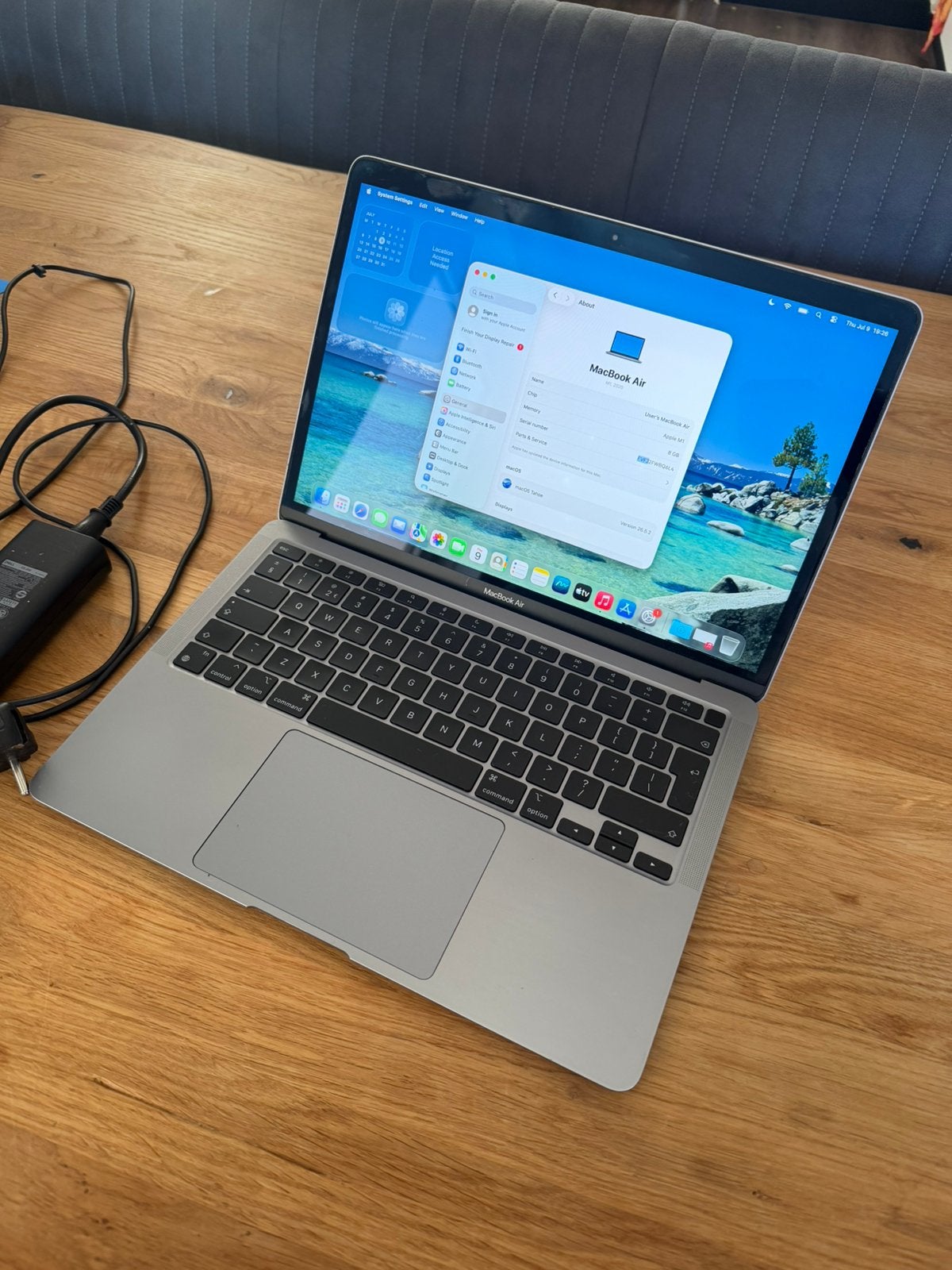Macbook Air M1 13” 256GB SSD, in Goede Staat! 200 cycl, Computers en Software, Laptop-opladers, Apple, Apple, Ophalen of Verzenden