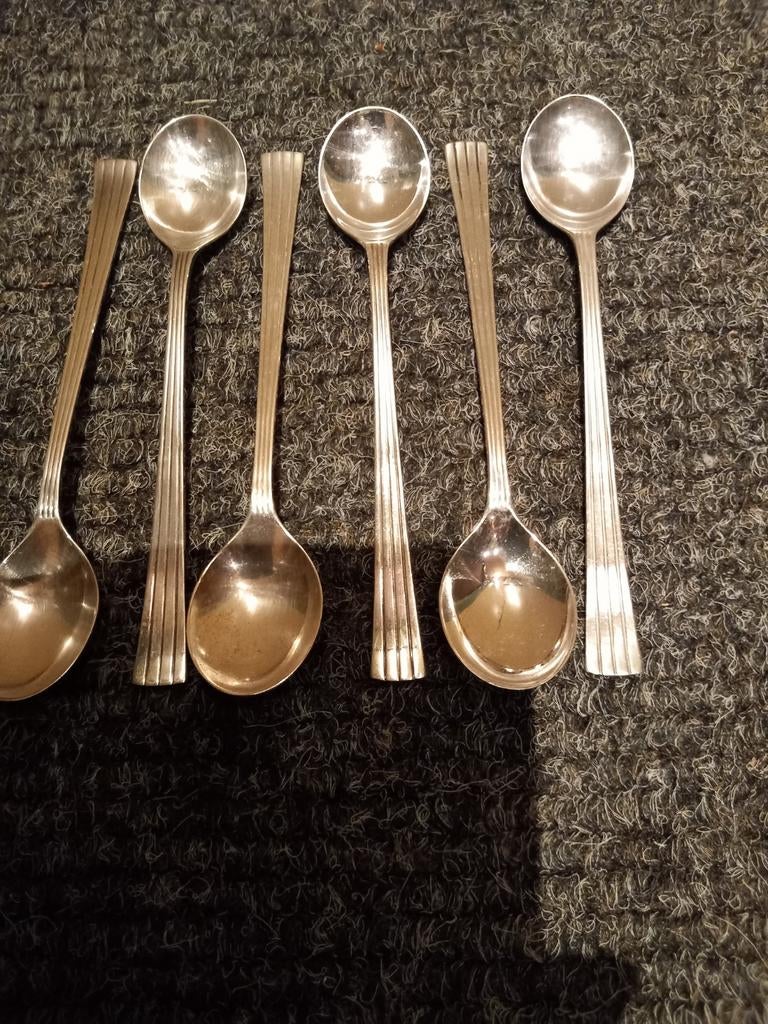6 lange lepeltjes Douwe Egberts Herbert Hooijkaas, Ophalen of Verzenden