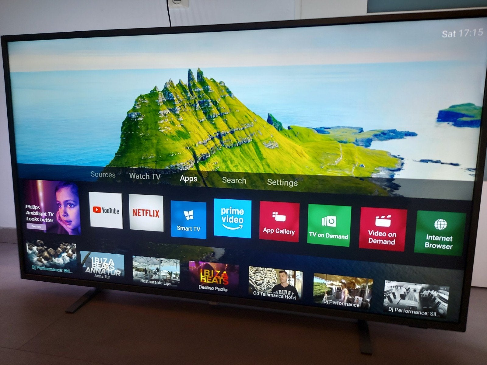 Groot Philips Ambilight 4K UHD Smart TV 55", Ophalen, Philips, 50 Hz, Zo goed als nieuw