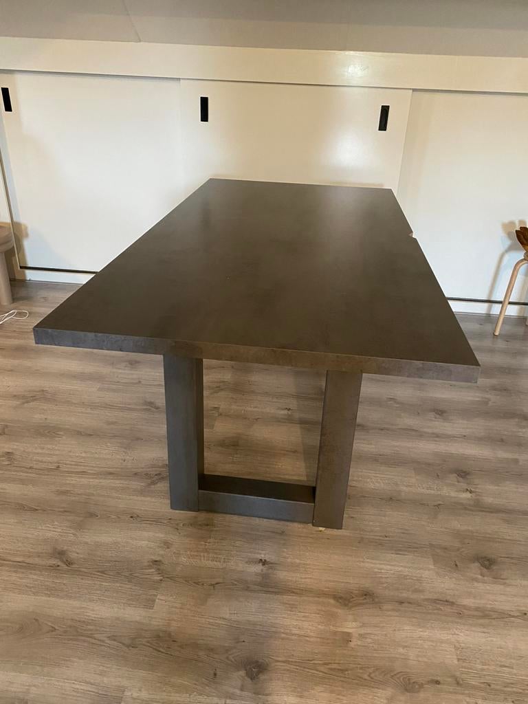 Tafel grijs blad 180x90x75 cm gratis, Ophalen, 50 tot 100 cm, Zo goed als nieuw, 150 tot 200 cm