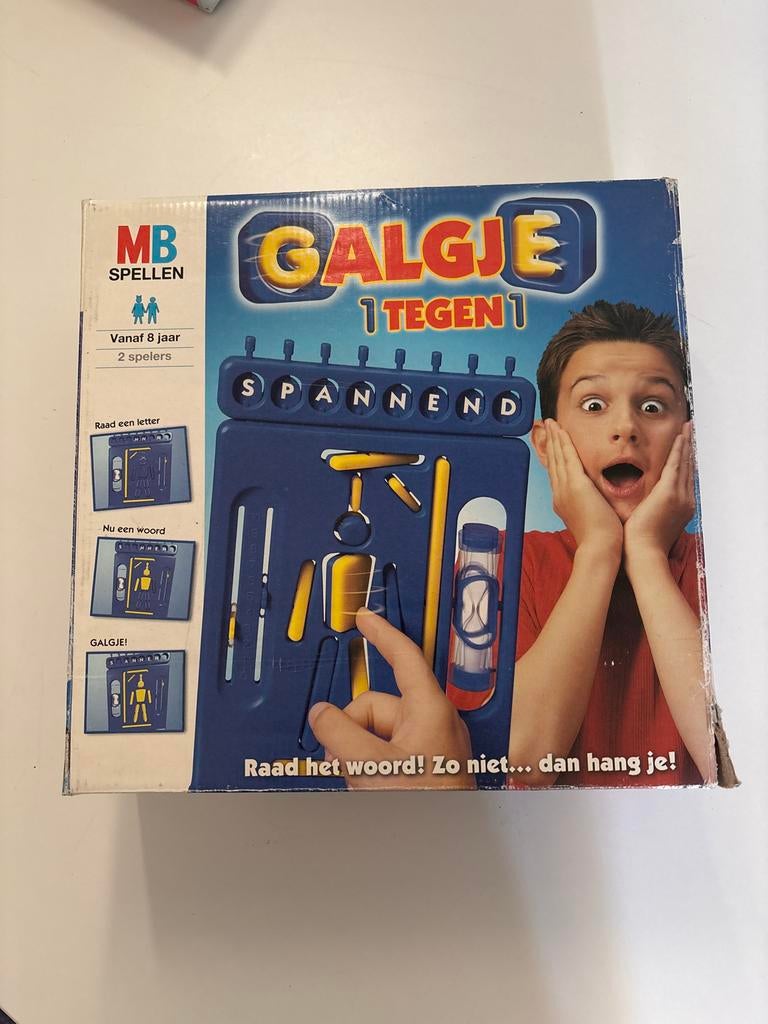 Galgje 1 tegen 1 Bordspel van MB Spellen, Een of twee spelers, Ophalen of Verzenden, Gebruikt