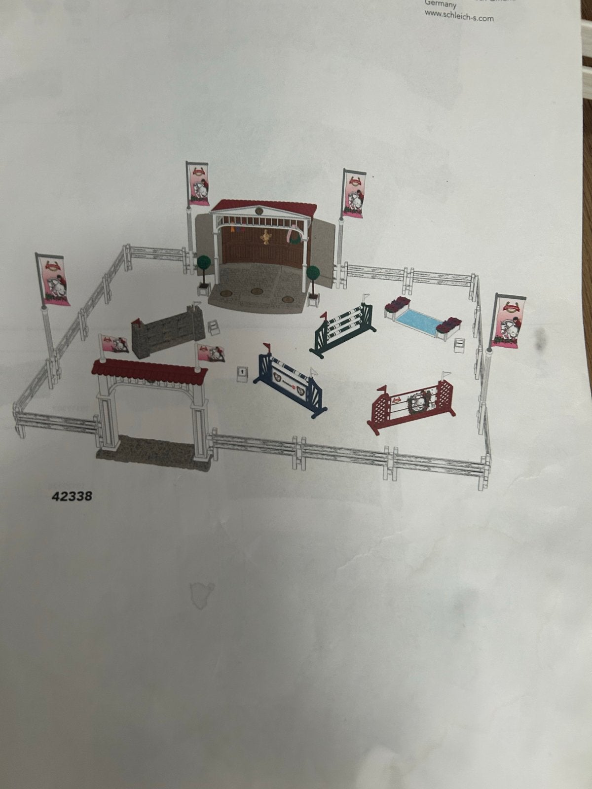 Schleich Paardenshow met ruiters en hindernissen, Ophalen of Verzenden, Zo goed als nieuw, Jongen of Meisje