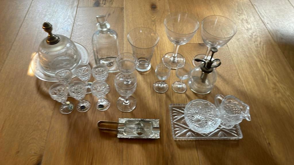 Brocant antiek glaswerk oa Bohemia Crystal, Antiek en Kunst, Antiek | Glas en Kristal, Ophalen