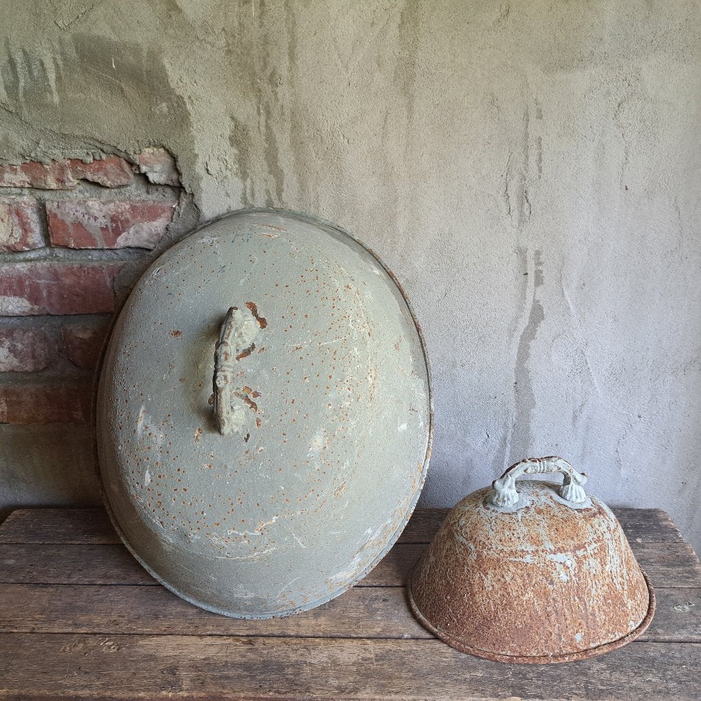1x Landelijke brocante metalen cloche foodcover *Etage3*, Gebruikt, ., Ophalen of Verzenden, .