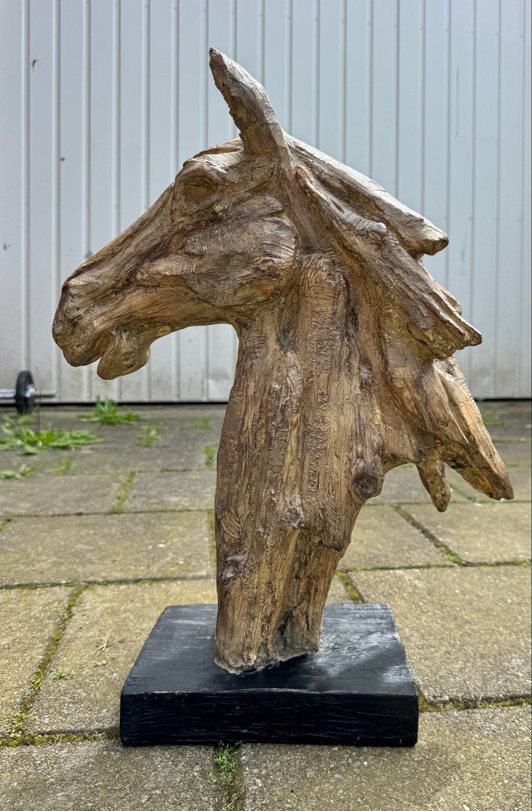 Uniek Paardenhoofd Beeld - Handgemaakt, Antiek en Kunst, Beeld, Hout, Bruin, Overige stijlen