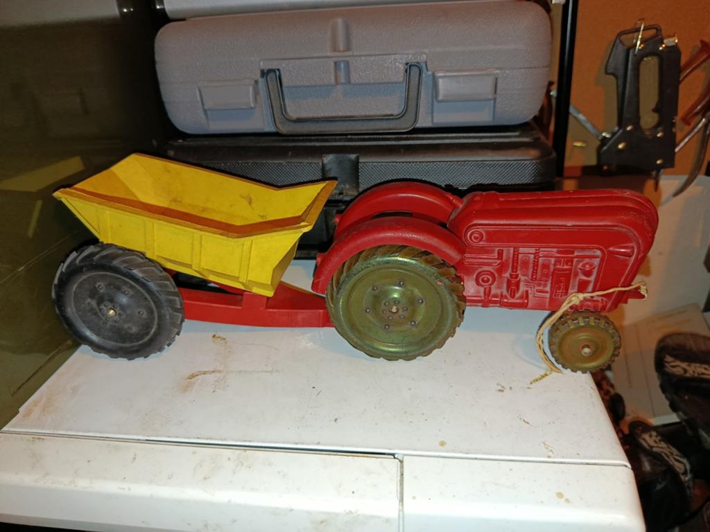 Vintage Porsche trekker met aanhanger - Speelgoed, Kinderen en Baby's, Speelgoed | Speelgoedvoertuigen, Ophalen of Verzenden, Gebruikt