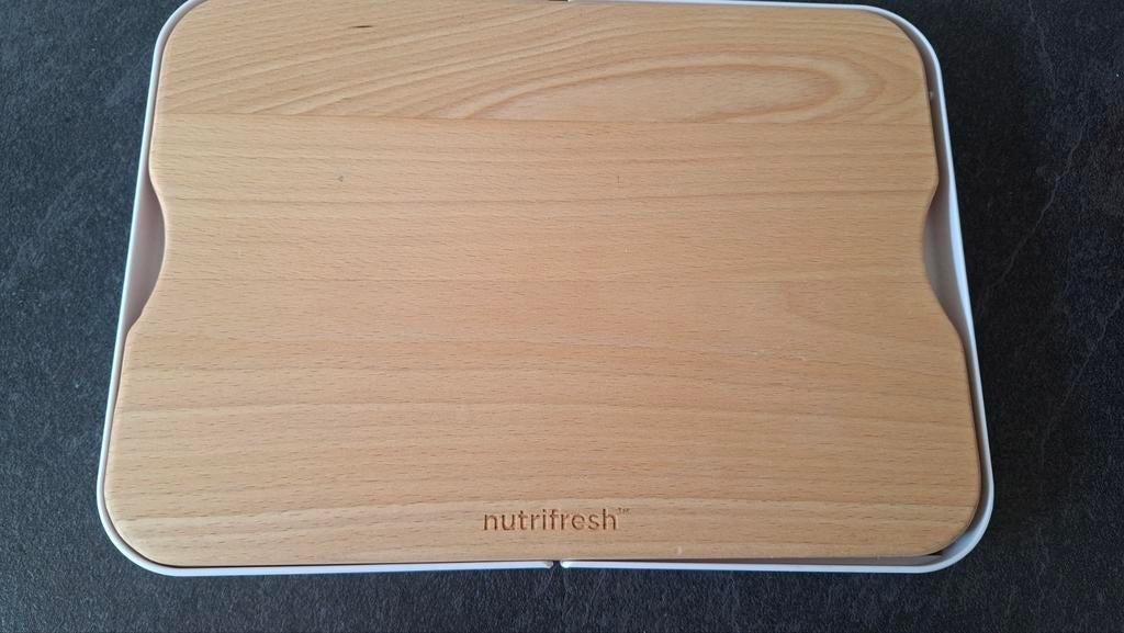 Nutrifresh Snijplank met Handige Opvangbakjes - Nieuw, Hout, Snij-/serveerplank, Nieuw, Ophalen of Verzenden
