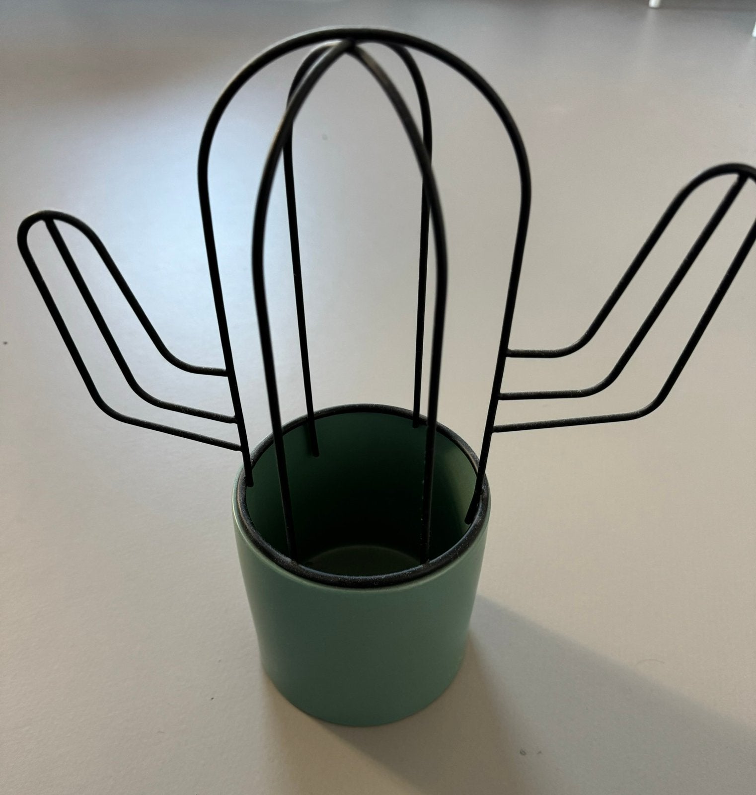 Pot met draadstaal cactus nieuw, Groen, Overige materialen, Nieuw, Ophalen of Verzenden