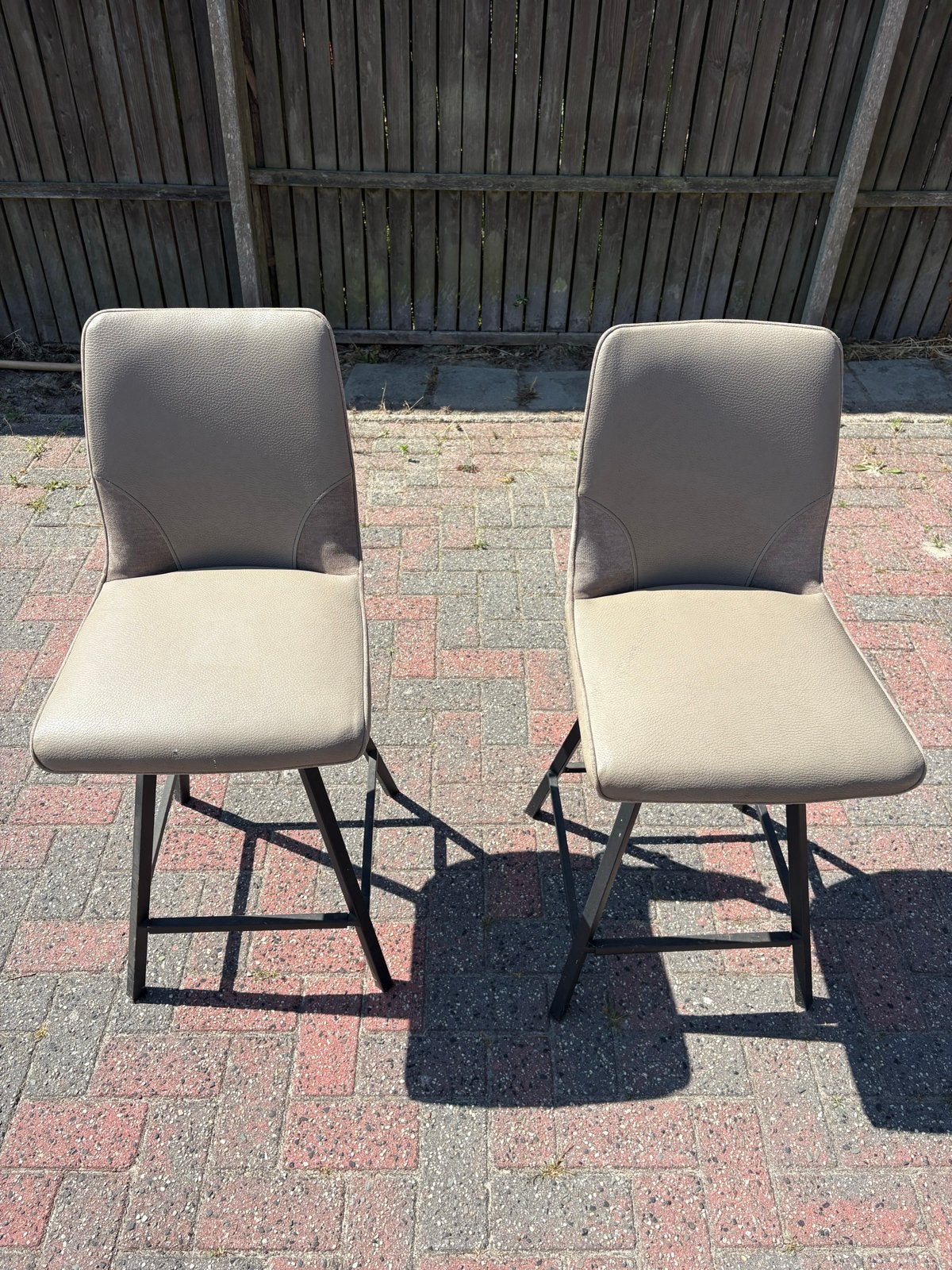 Draaibare Barkrukken - Set van 2, Ophalen, Draaibaar, Gebruikt, 60 tot 90 cm