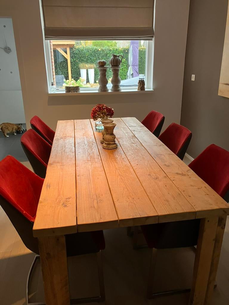 Eettafel en stoelen Xooon, Ophalen, Gebruikt, 6 tot 8 stoelen