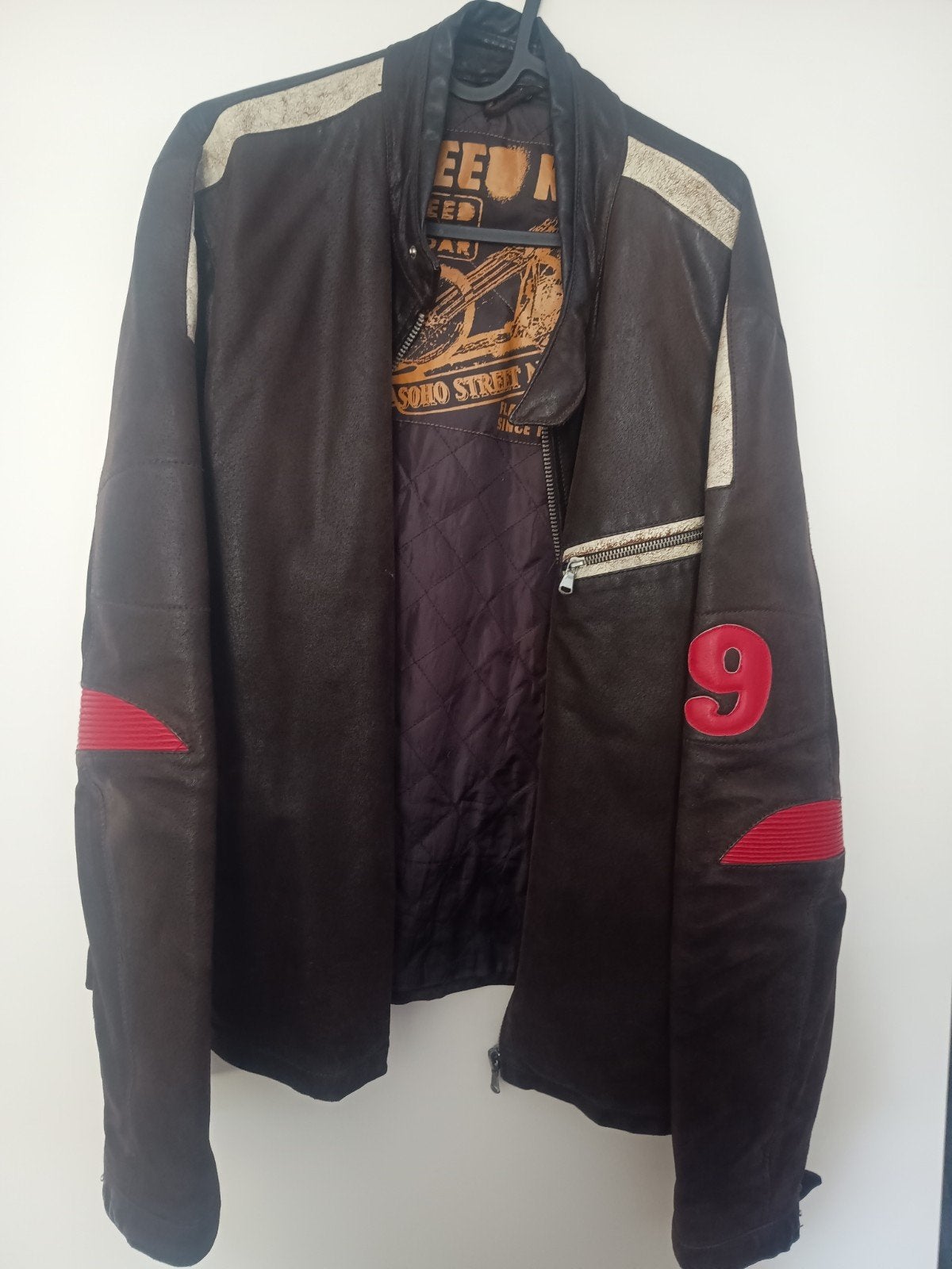Vintage Leren Motorjas - Speed Radar Soho Street maat XL, Kleding | Heren, Ophalen of Verzenden, Gedragen, Speed radar