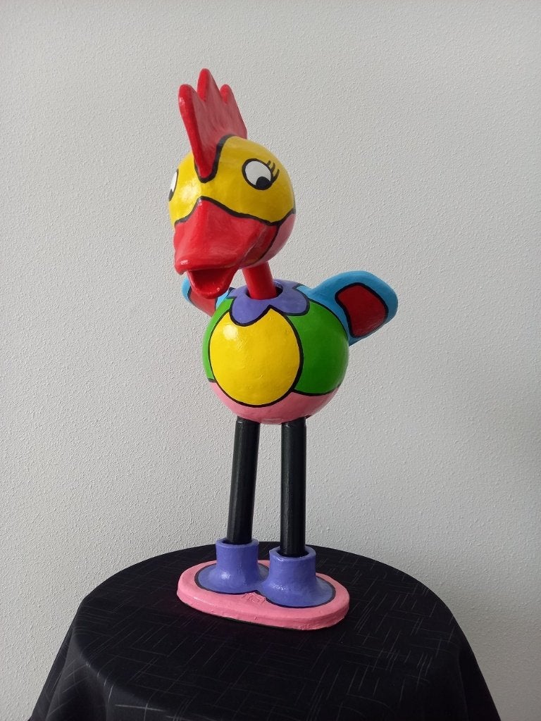 RARE VOGEL OP HOGE POTEN, beeld, keramiek, Verzamelen, Ophalen, Nieuw, Fantasy