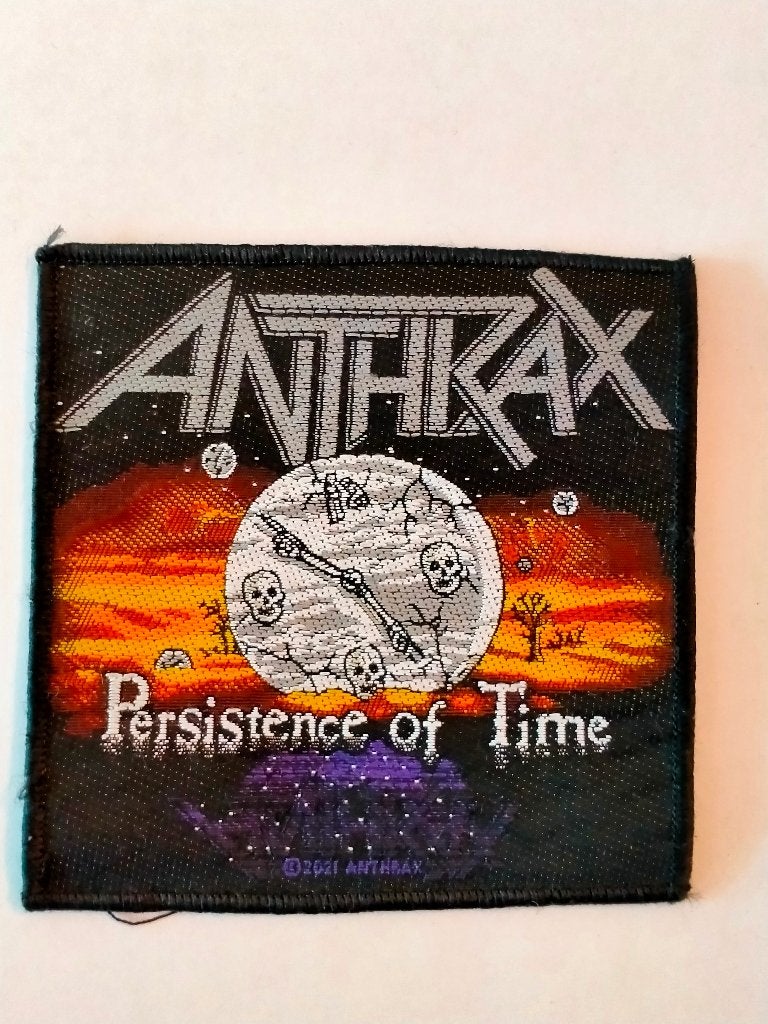 Anthrax Persistence of Time 2021 patch kleding embleem metal, Ophalen of Verzenden, Gebruikt, Kleding