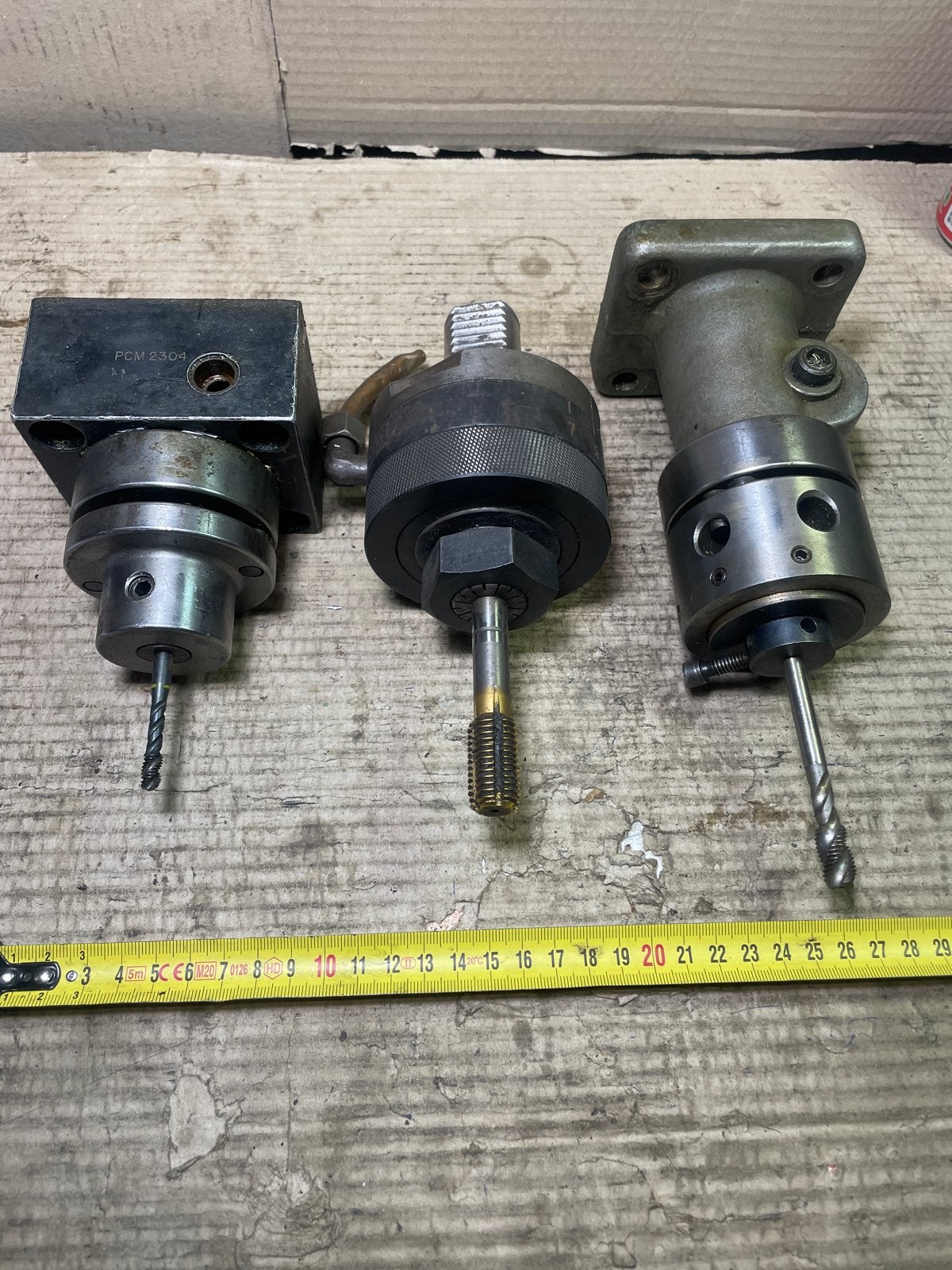 Set van 3 gebruikte boorkoppen/gereedschapshouders, Doe-het-zelf en Verbouw, Gereedschap | Overige machines, Ophalen, Gebruikt