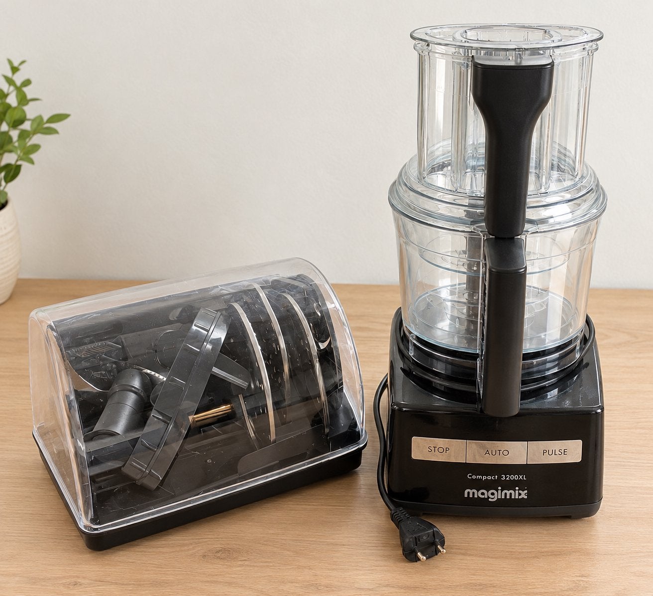 Magimix Compact 3200 XL Auto keukenmachine / foodprocessor, Witgoed en Apparatuur, 2 tot 3 liter, Ophalen, Zo goed als nieuw, 3 snelheden of meer