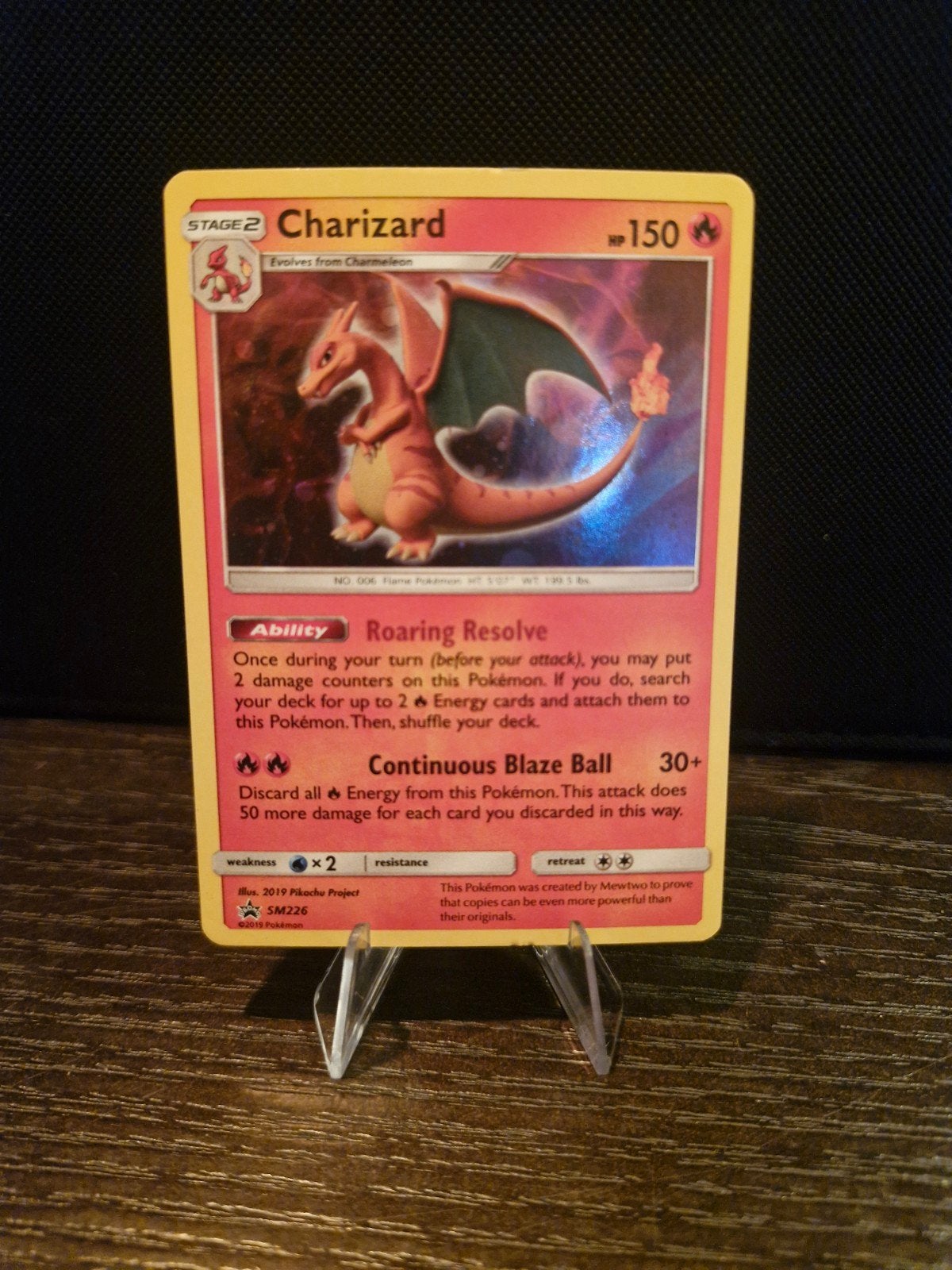 Charizard Pokémon Kaart SM226, Ophalen of Verzenden, Gebruikt, Losse kaart, Foil