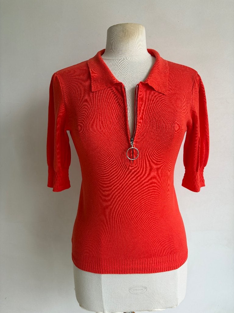 morgan polo top maat s koraal rood, Verzenden, Nieuw, Morgan, Korte mouw
